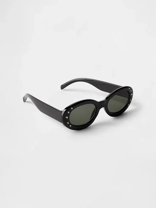 Dziecięce okulary przeciwsłoneczne w stylu retro z owalnymi szkłami