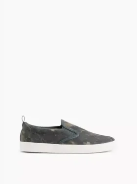 Dziecięce płócienne trampki typu slip-on w kamuflażu