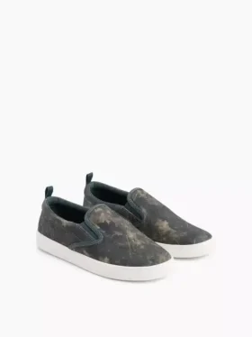 Dziecięce płócienne trampki typu slip-on w kamuflażu