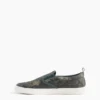Dziecięce płócienne trampki typu slip-on w kamuflażu