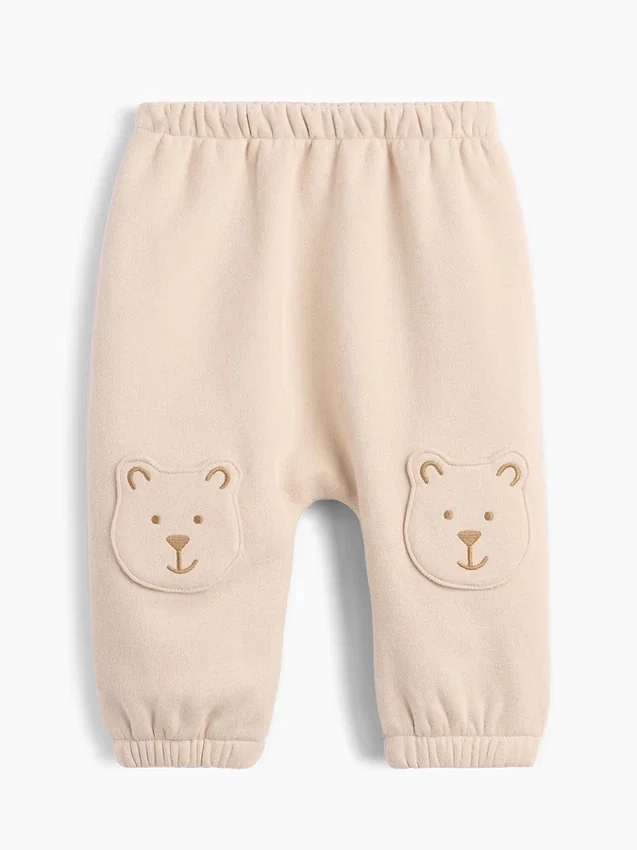 Dziecięce spodnie dresowe Vintagesoft z naszywkami Brannan Bear na kolanach