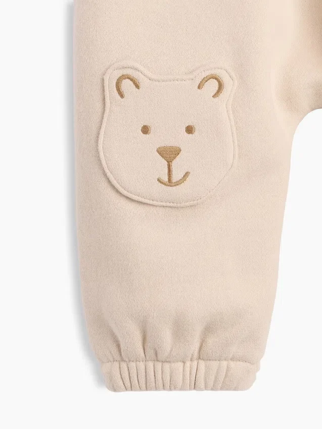 Dziecięce spodnie dresowe Vintagesoft z naszywkami Brannan Bear na kolanach