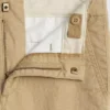 Dziecięce spodnie mundurowe z elastycznego materiału w kolorze khaki o prostym kroju