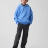 Dziecięce spodnie w stylu modern uniform o luźnym, prostym kroju w kolorze khaki