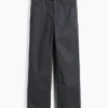 Dziecięce spodnie w stylu modern uniform o luźnym, prostym kroju w kolorze khaki