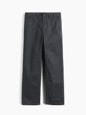 Dziecięce spodnie w stylu modern uniform o luźnym, prostym kroju w kolorze khaki
