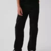 Dziecięce spodnie w stylu modern uniform o luźnym, prostym kroju w kolorze khaki