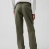 Dziecięce spodnie w stylu modern uniform o luźnym, prostym kroju w kolorze khaki