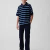 Dziecięce spodnie w stylu modern uniform o luźnym, prostym kroju w kolorze khaki