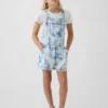 Dziecięce szorty dżinsowe w stylu tie-dye o luźnym kroju