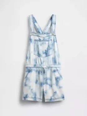Dziecięce szorty dżinsowe w stylu tie-dye o luźnym kroju