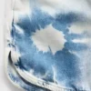 Dziecięce szorty dżinsowe z wysokim stanem w stylu tie-dye