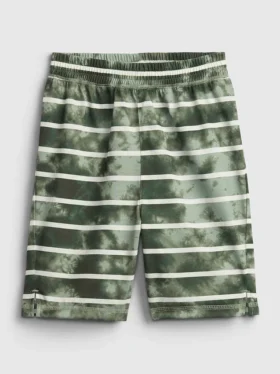 Dziecięce szorty piżamowe z paskami w stylu tie-dye z recyklingu