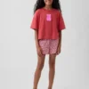 Dziecięce szorty z lnu i bawełny w kratkę