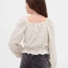 Dziecięce topy z marszczonym peplum