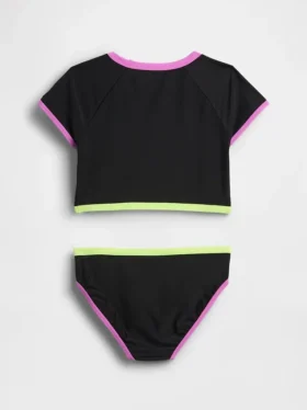 Dziecięcy dwuczęściowy strój pływacki z koszulką typu rash guard