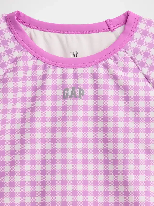 Dziecięcy dwuczęściowy strój pływacki z koszulką typu rash guard