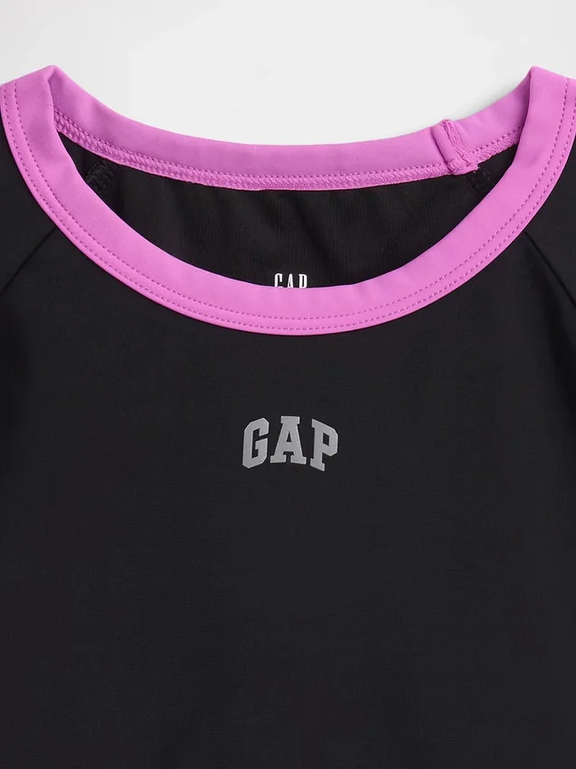 Dziecięcy dwuczęściowy strój pływacki z koszulką typu rash guard
