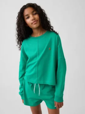 Dziecięcy oversize'owy T-shirt z grubej dzianiny