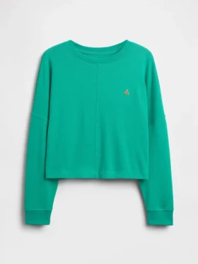 Dziecięcy oversize’owy T-shirt z grubej dzianiny