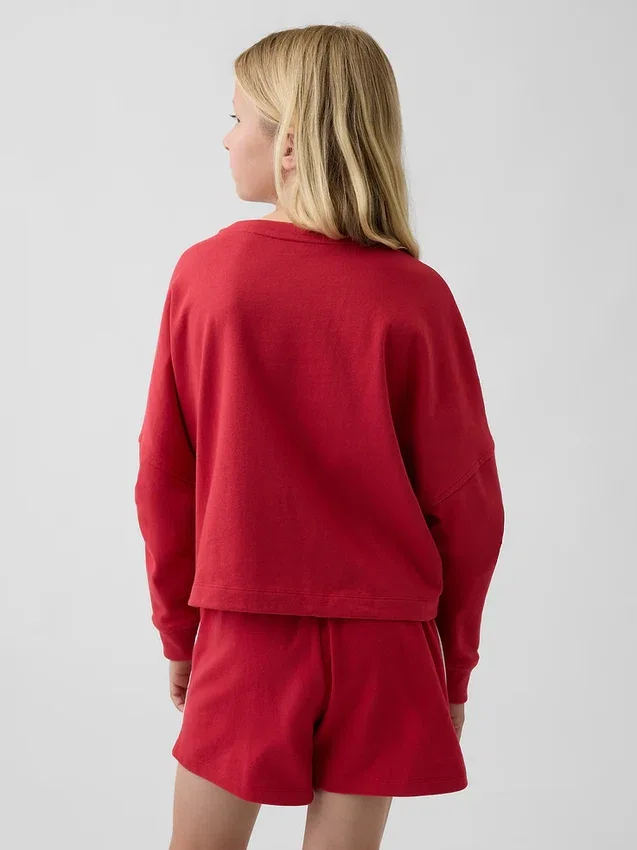 Dziecięcy oversize'owy T-shirt z grubej dzianiny