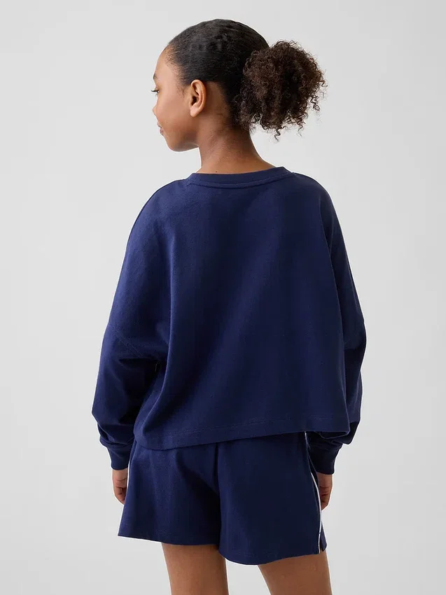 Dziecięcy oversize'owy T-shirt z grubej dzianiny