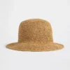 Dziecięcy słomkowy kapelusz typu bucket