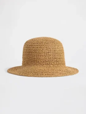 Dziecięcy słomkowy kapelusz typu bucket
