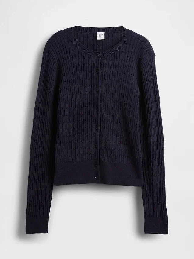 Dziecięcy sweter kardigan w stylu mundurkowym