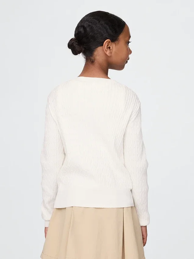 Dziecięcy sweter kardigan w stylu mundurkowym