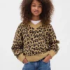 Dziecięcy sweter o luźnym kroju z dekoltem w serek