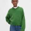Dziecięcy sweter o luźnym kroju z dekoltem w serek