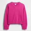 Dziecięcy sweter o luźnym kroju z dekoltem w serek