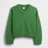 Dziecięcy sweter o luźnym kroju z dekoltem w serek