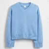 Dziecięcy sweter o luźnym kroju z dekoltem w serek