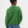 Dziecięcy sweter o luźnym kroju z dekoltem w serek