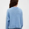 Dziecięcy sweter o luźnym kroju z dekoltem w serek