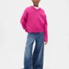Dziecięcy sweter o luźnym kroju z dekoltem w serek