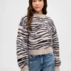 Dziecięcy sweter o luźnym kroju z okrągłym dekoltem