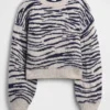 Dziecięcy sweter o luźnym kroju z okrągłym dekoltem