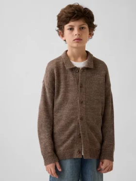Dziecięcy sweter polo o luźnym kroju