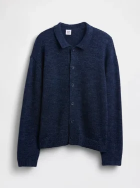 Dziecięcy sweter polo o luźnym kroju