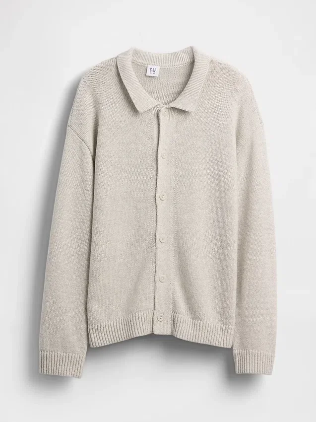 Dziecięcy sweter polo o luźnym kroju