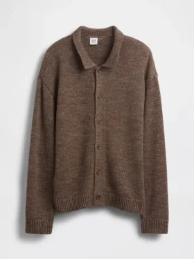 Dziecięcy sweter polo o luźnym kroju