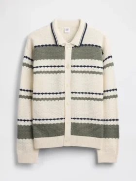 Dziecięcy sweter polo o luźnym kroju