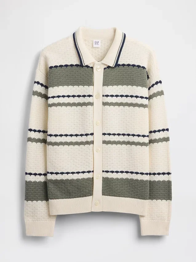 Dziecięcy sweter polo o luźnym kroju