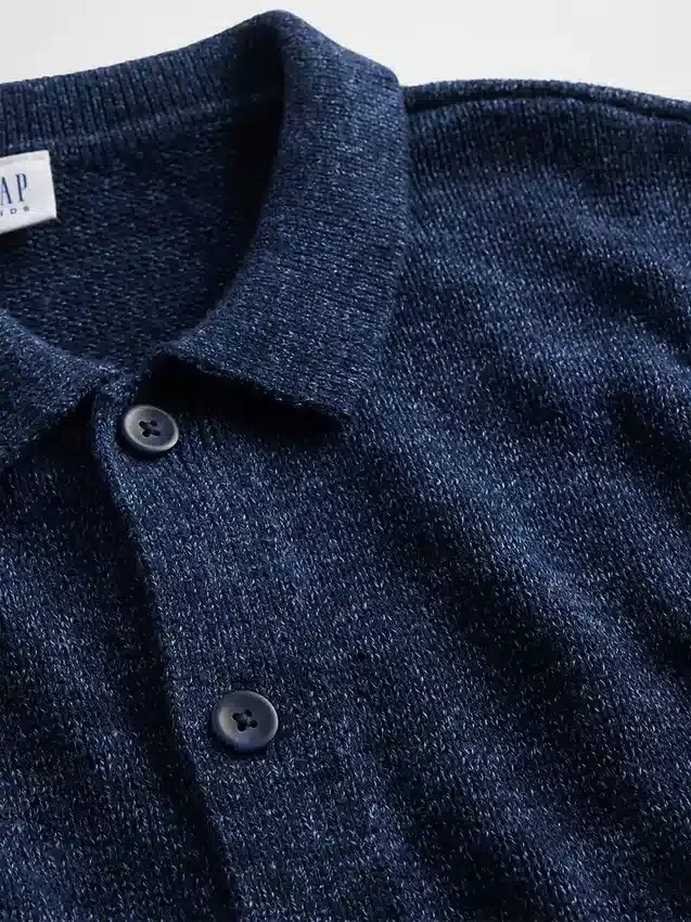 Dziecięcy sweter polo o luźnym kroju