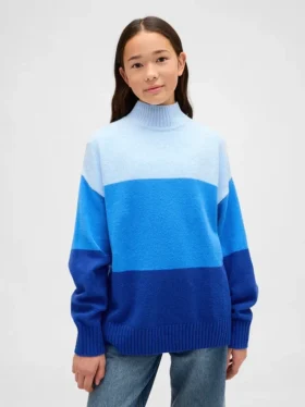 Dziecięcy sweter tunika w paski z serii CashSoft