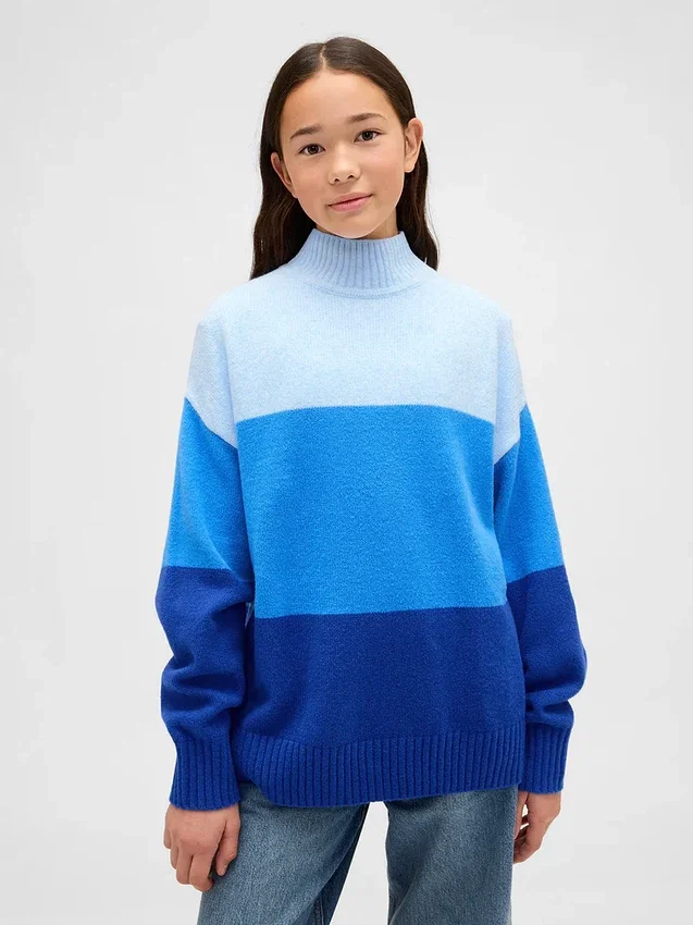 Dziecięcy sweter tunika w paski z serii CashSoft