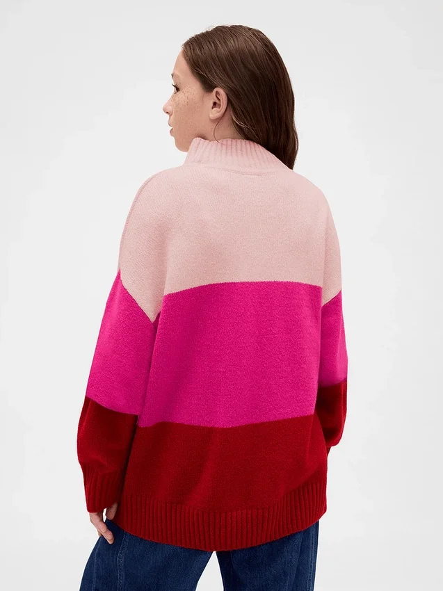Dziecięcy sweter tunika w paski z serii CashSoft